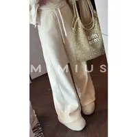 【mimius】U 羊毛醋酸加绒加厚显瘦直筒休闲裤 G09273