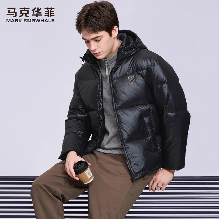 【鹅绒高充】马克华菲连帽绒羽服男士2025冬季新款重磅保暖防寒外套