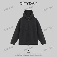 CityDay【楠哥】古希腊掌管纤维的神·小香双色肌理连帽夹克外套 173