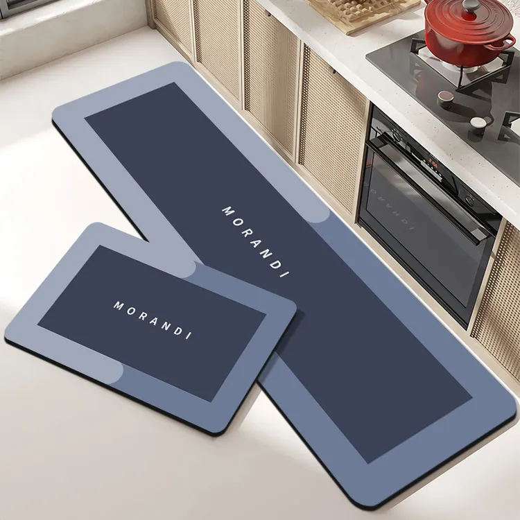 【两片装】【防滑吸水】厨房专用地垫脚垫吸油家用耐脏擦洗裁剪定制