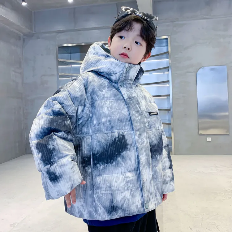 【悠悠耀选】韩版帅气洋气迷彩羽绒服男童冬季连帽K244YRF4604