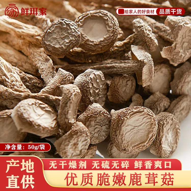 鲜珥家鹿茸菇干货高山脆脆菇营养食用炒肉煲汤食材无熏硫菌菇汤包