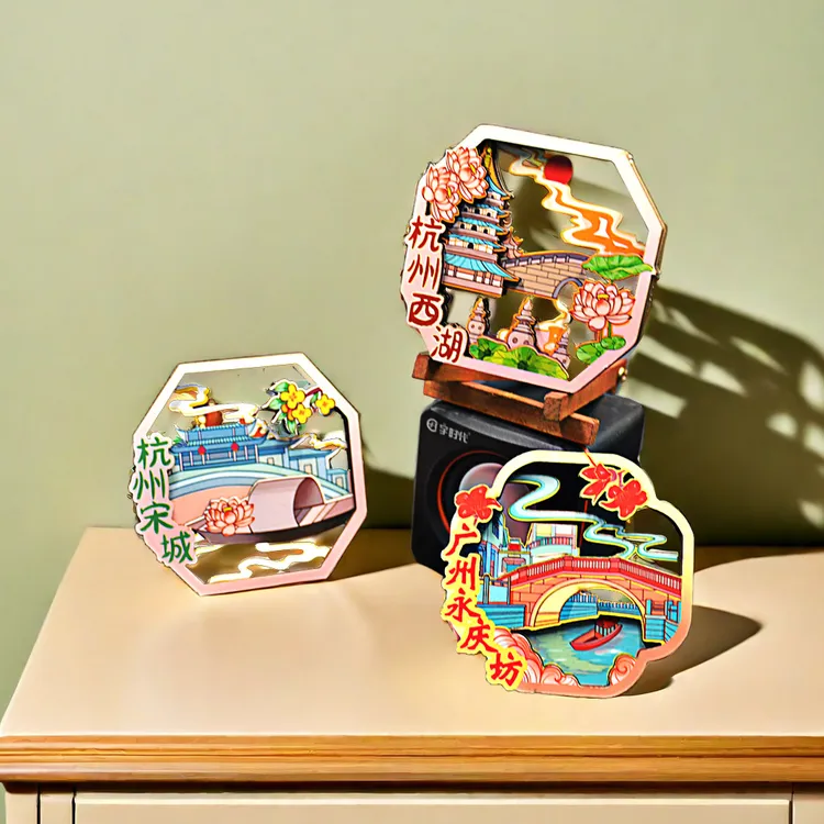 上海广州杭州宋城西湖景点强磁国风创意文创冰箱贴原创旅游纪念品