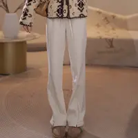 马克华菲女装亲肤欧若风感舒适亲肤直筒裤休闲百搭阔腿裤 X
