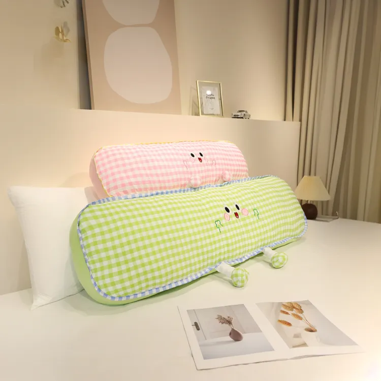 布丁熊四季可爱泡泡纱长条多巴胺抱枕内胆可拆洗靠枕