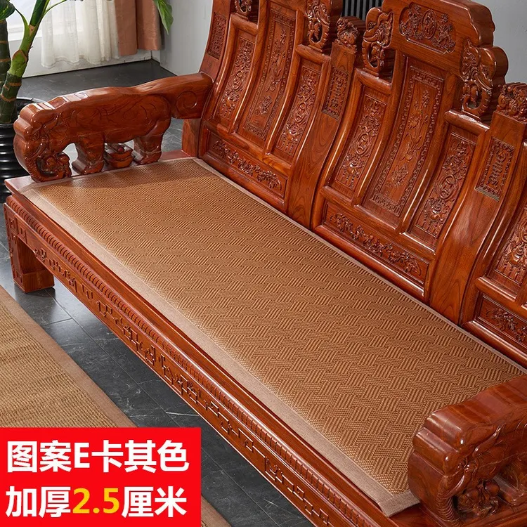 红木沙发垫夏季凉席垫子加厚中式沙发坐垫椅子垫加厚藤席商品图