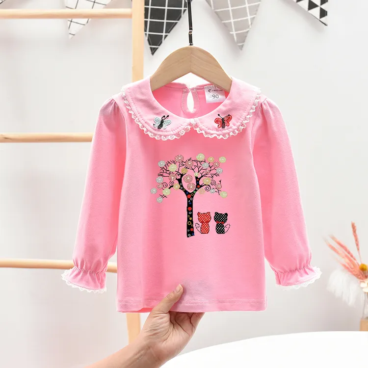 女童春秋打底衫秋季童装新款儿童宝宝长袖T恤休闲上衣