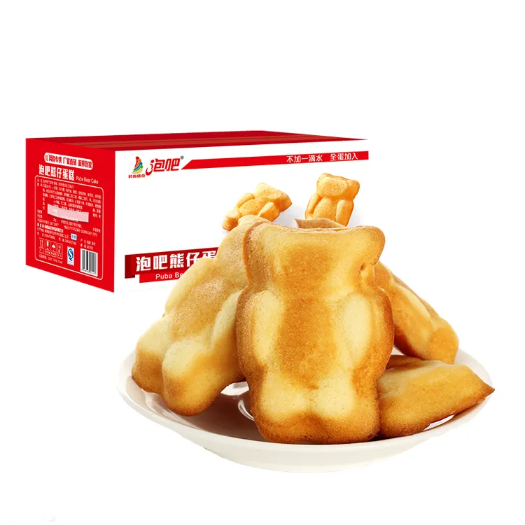 泡吧熊仔蛋糕整箱1kg 办公室早餐点心 休闲零食面包糕点营养方便