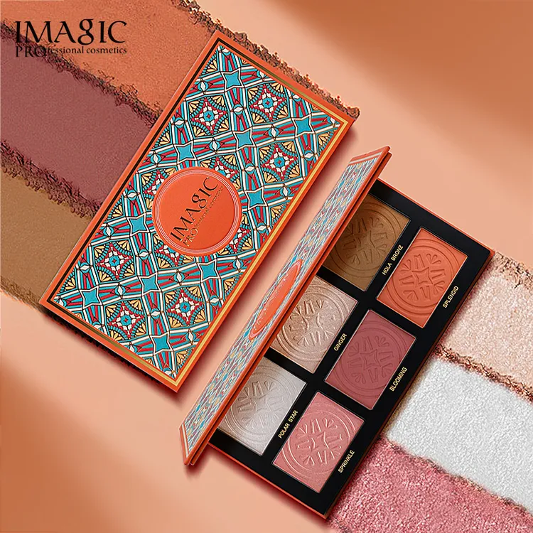 IMAGIC新品6色高光腮红修容提亮腮红阴影修容脸部综合盘新手彩妆