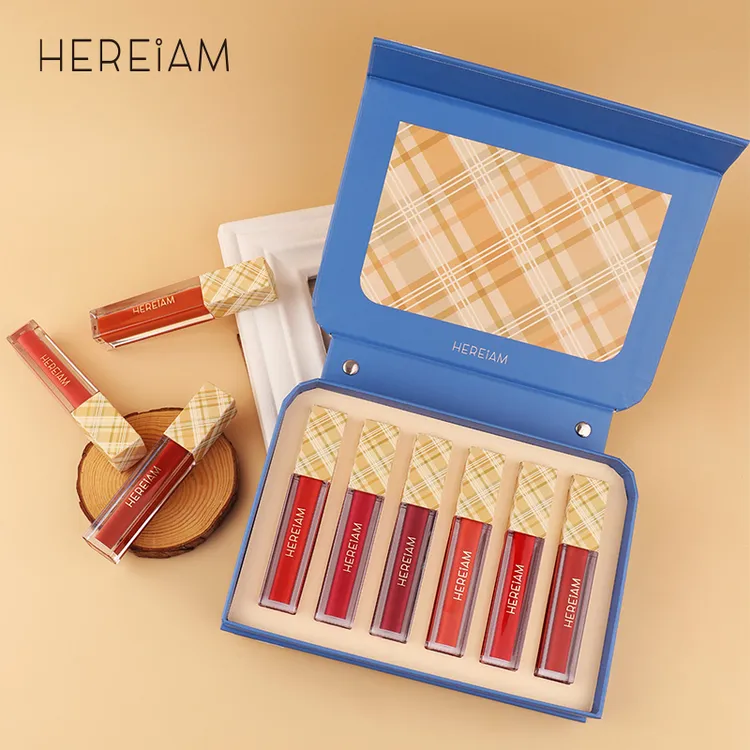 HEREIAM 6支唇彩套装哑光丝绒速干防水持久不沾杯唇釉显白学生