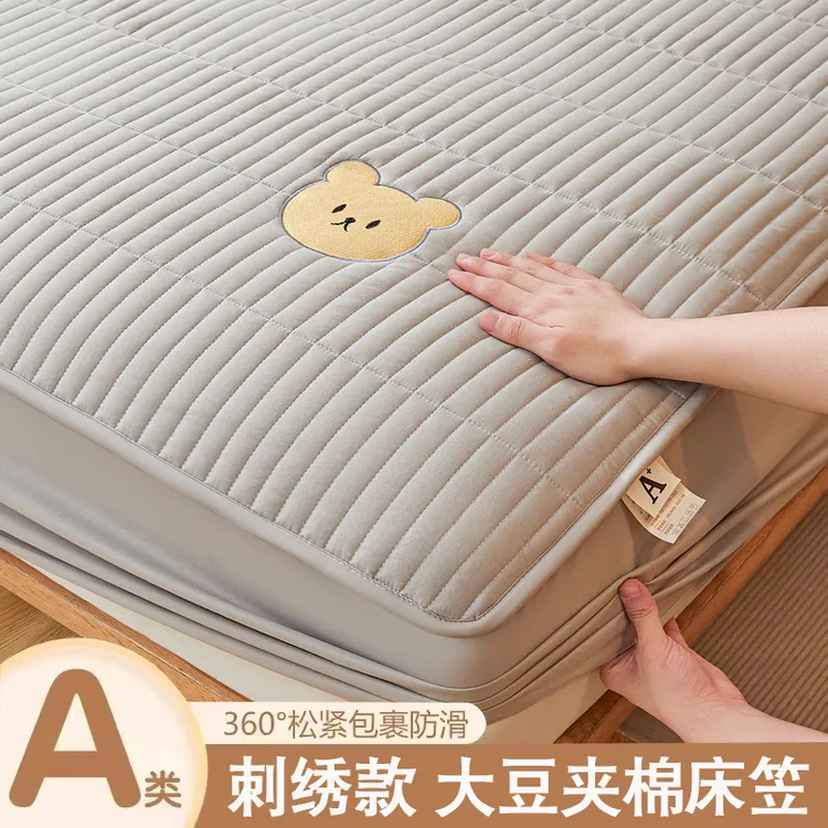 加厚夹棉床笠保护罩四季通用款新款床笠罩床单件床罩床垫保护罩套