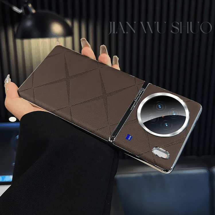 【轻奢星芒素皮+金属镜头圈】适用于VIVO X90电镀手机壳X100/X200商品图