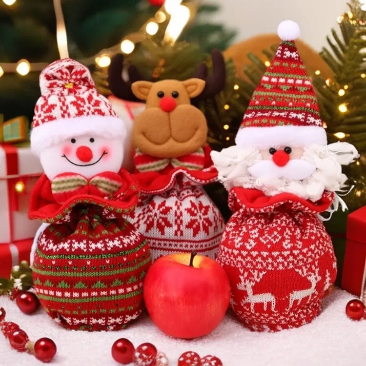 【圣诞苹果袋】礼物袋儿童diy圣诞节时尚手提袋糖果平安夜礼盒情侣