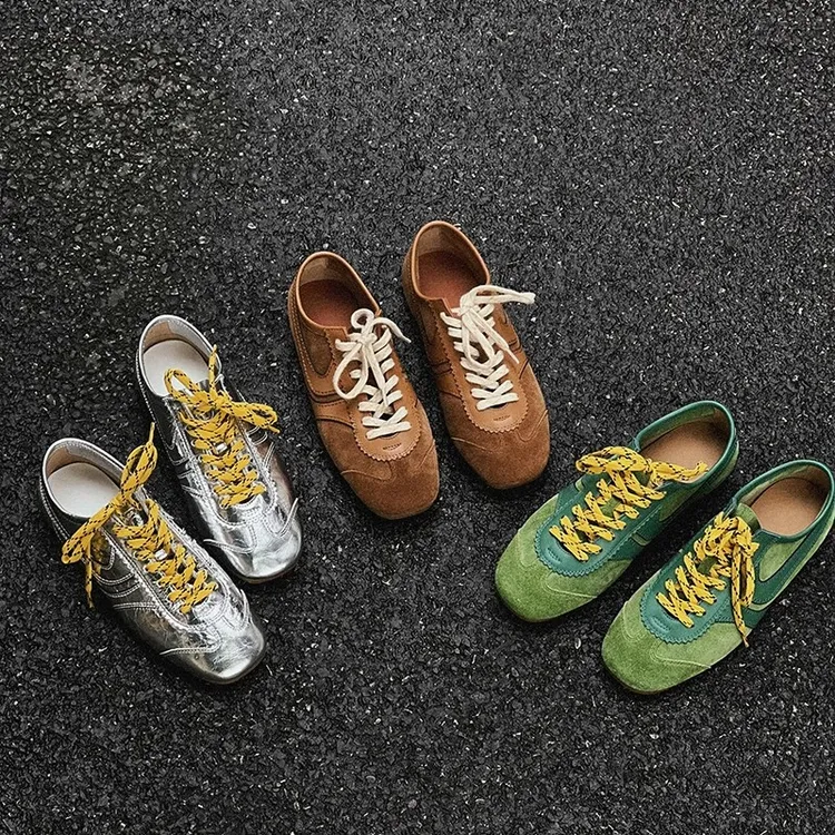 热门款~2025夏新款复古德训鞋透气舒适休闲鞋拼色潮鞋