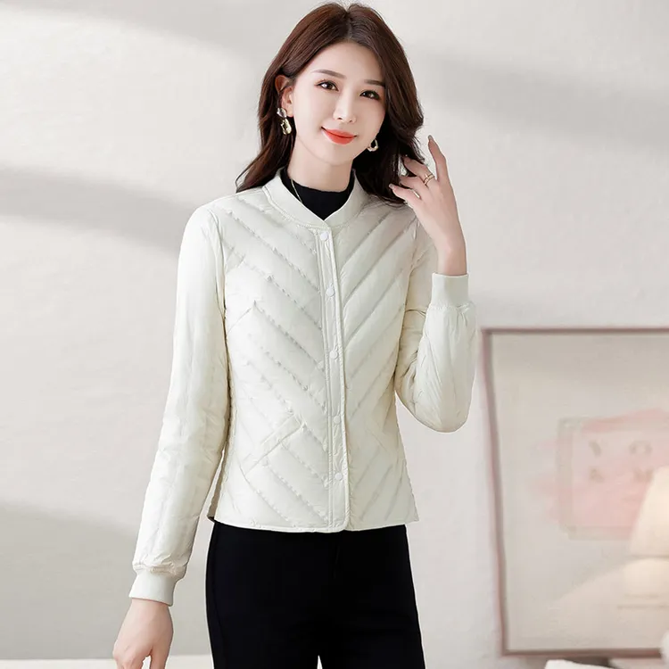 2025冬季新款羽绒内胆女长袖轻薄短款保暖打底羽绒服女款爆款正品