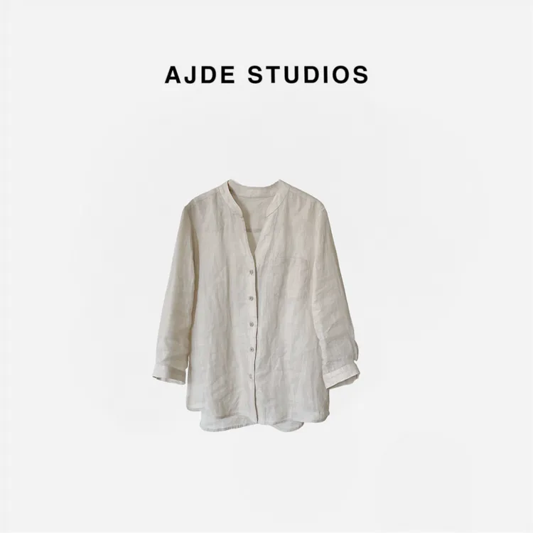 AJDE｜纯苎麻衬衫 01时尚宽松衬衫文艺设计师