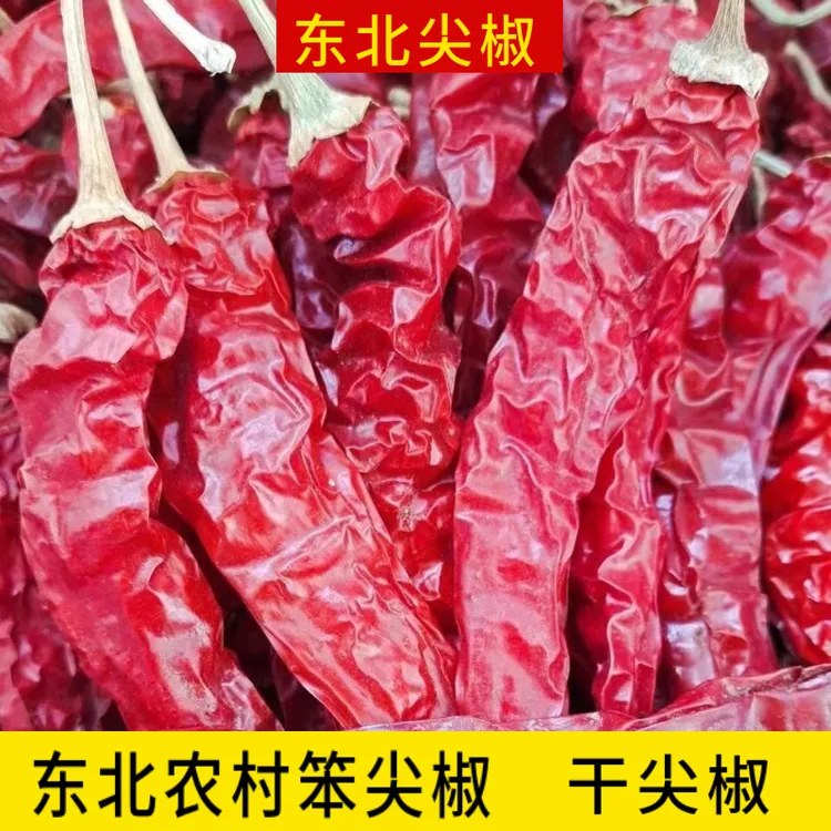 【东北干辣椒】2025新货东北特产薄皮大红干辣椒手工挑选晾晒红辣椒