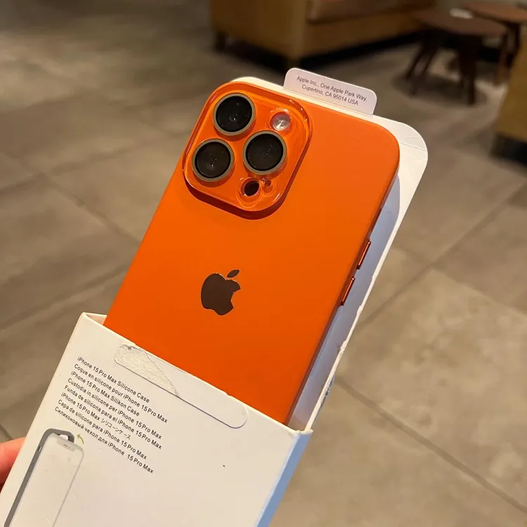 爱玛橙磨砂肤感苹果16promax手机壳iPhone15新款14小众13套PM适用