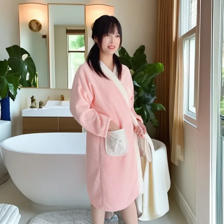 时尚可穿式浴袍成人家用浴裙长款吸水速干可穿式浴巾80-160斤可穿