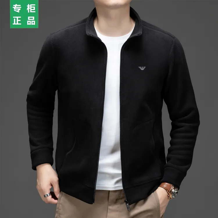 【抗静电+抓绒衣】加绒加厚奥粒绒夹克秋冬季男士户外运动保暖外套