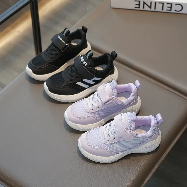 ABC女童运动鞋2025春秋新款男童鞋子女童跑步休闲鞋透气网面单鞋