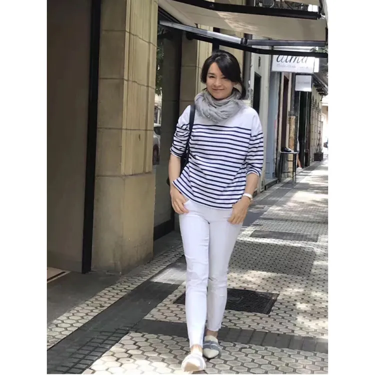 我是摩羯 百搭天花板 100高支长绒棉圆领长袖春夏T恤