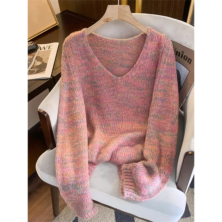 时尚老钱风设计感小众针织衫通勤女装2025春秋季新款显瘦减龄上衣