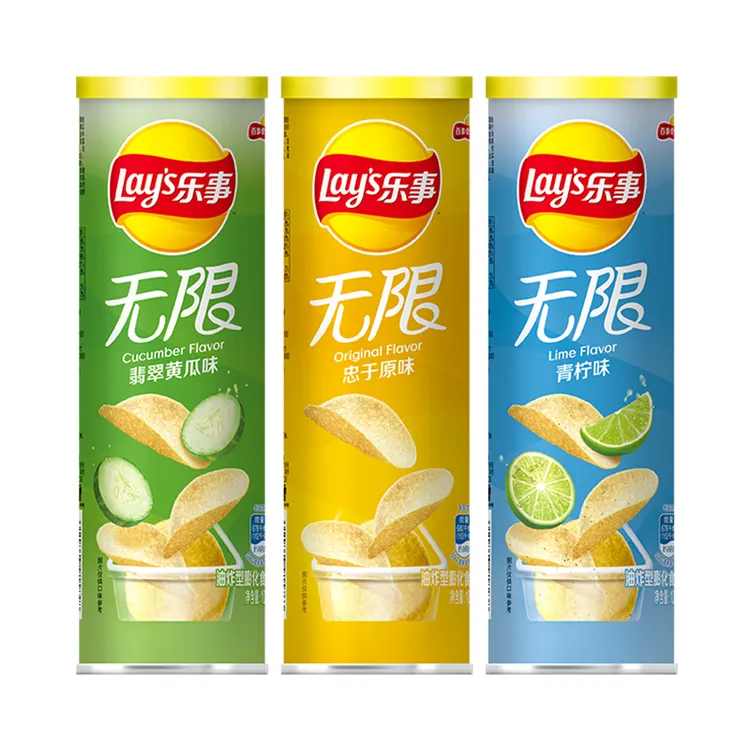 乐事薯片无限组合包104g×3罐/6罐原味酥脆聚会出游追剧解馋小零食