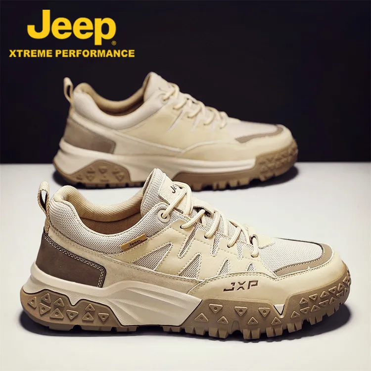 jeep吉普运动鞋男鞋秋季潮牌2024新款高端休闲款板鞋子男士老爹鞋