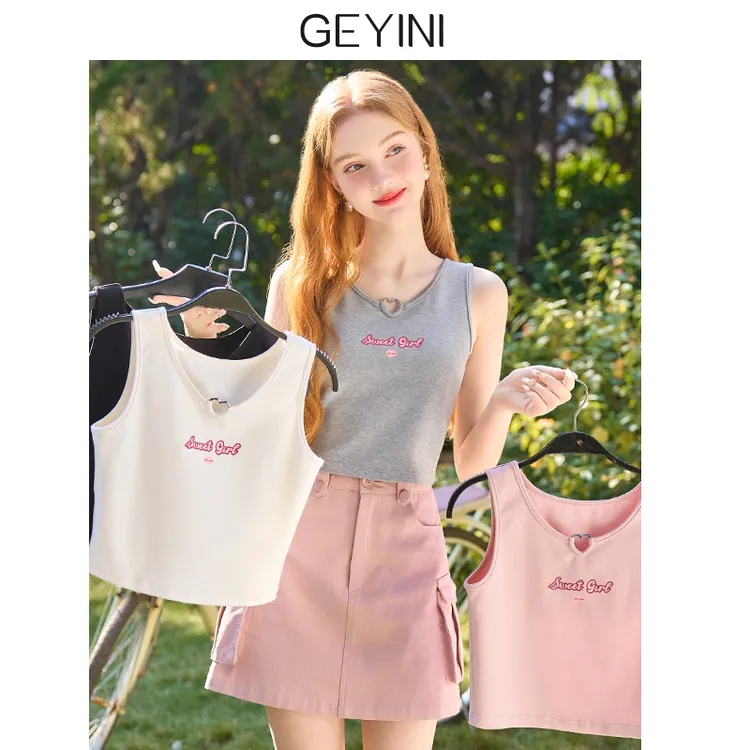 纯色无袖打底小吊带背心女2025夏季新款修身短款别致内搭针织上衣