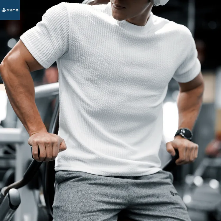 男士运动短袖肌肉休闲半球透气篮球百搭圆领跑步健身训练tT恤上衣