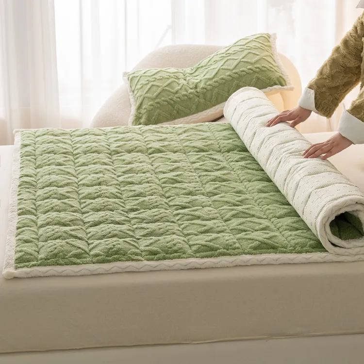 可定制牛奶绒床褥垫加厚保暖床单防滑床褥子床盖学生宿舍床垫毛毯