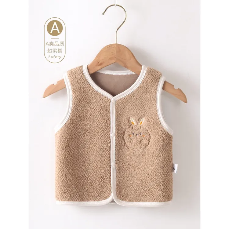 宝宝马甲春秋新款冬季坎肩男女宝宝马夹儿童冬装双层加绒内穿背心
