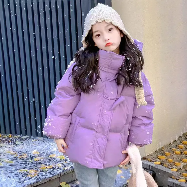 女童羽绒服短款2025新款白鸭绒加厚保暖中大儿童韩版洋气冬装外套