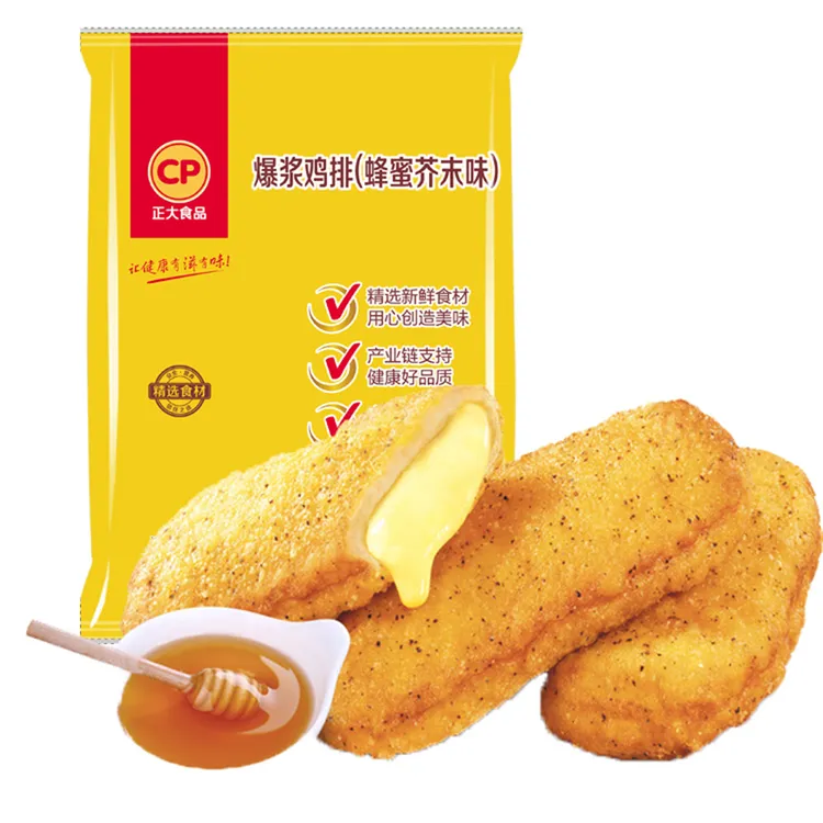 cp正大爆浆鸡排蜂蜜芥末味浓郁芝士美味拉丝640g