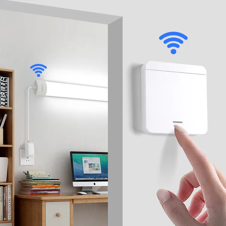 直插式led灯条墙壁无线遥控开关免布线安装卧室插头插电式照明灯