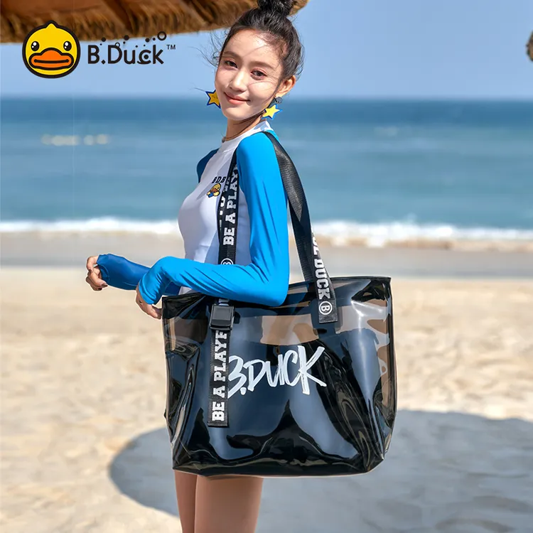 B.Duck干湿分离健身包大容量收纳运动健身专用防水包游泳包旅行包