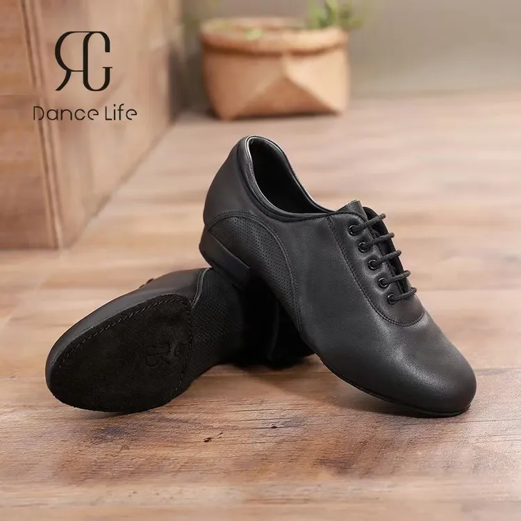 GR 男士摩登鞋301 漆皮/牛津布/哑光软牛皮黑色男式系带