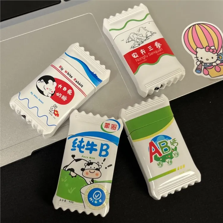 创意糖果造型牛奶糖防风打火机农夫三拳ab钙点火器送男友小众礼物
