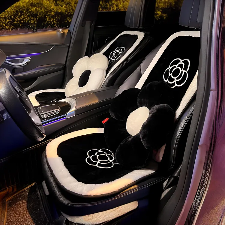 秋冬汽车坐垫秋冬柔软透气四季通用包边高弹汽车坐垫固定汽车坐垫冬季后排舒适