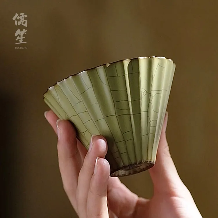 儒笙主人杯陶瓷茶杯功夫茶具复古茶盏高端单杯品茗杯网红茶器商品图