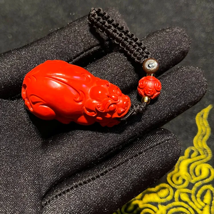 含辰砂工艺品三道火真朱砂貔貅包挂车挂腰挂