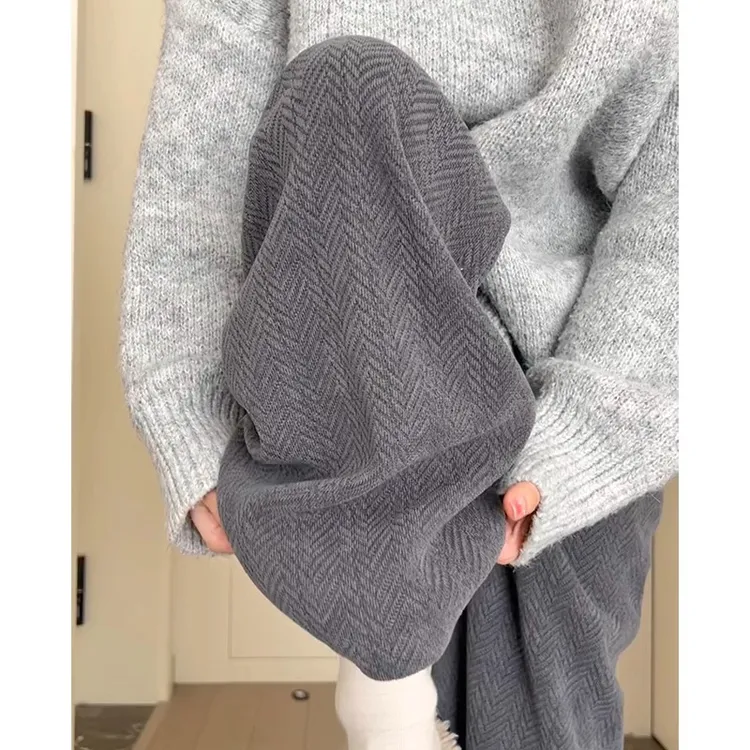 300斤大码雪尼尔阔腿裤女秋冬新款高腰宽松显瘦垂感直筒加绒裤子