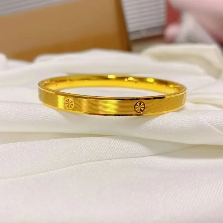 铜合金手镯 【精工版米字拉丝轻奢手镯】门店同款精致气质轻奢手环