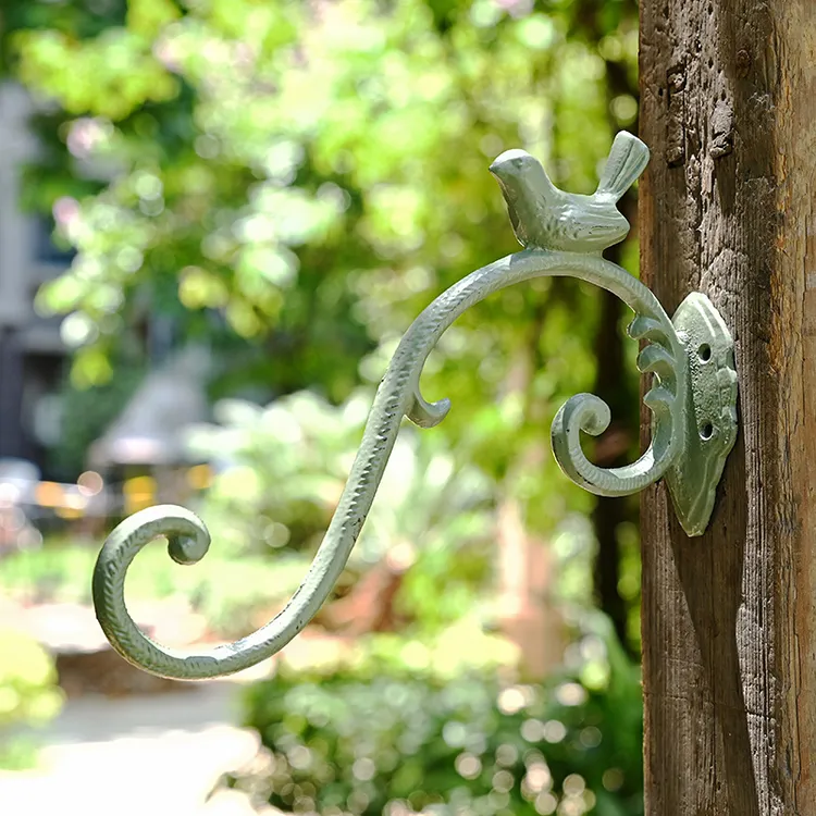 铸铁小鸟挂钩欧式古典怀旧庭院阳台户外花园吊篮风灯壁饰挂件装饰