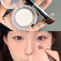 凹陷填平机！单色哑光不卡粉高光粉自然立体提亮面部泪沟粉饼推荐