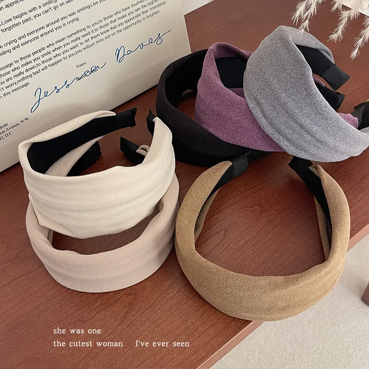 复古时尚高级感太空棉宽边发箍高颅顶网红发卡洗脸头箍外出发饰品