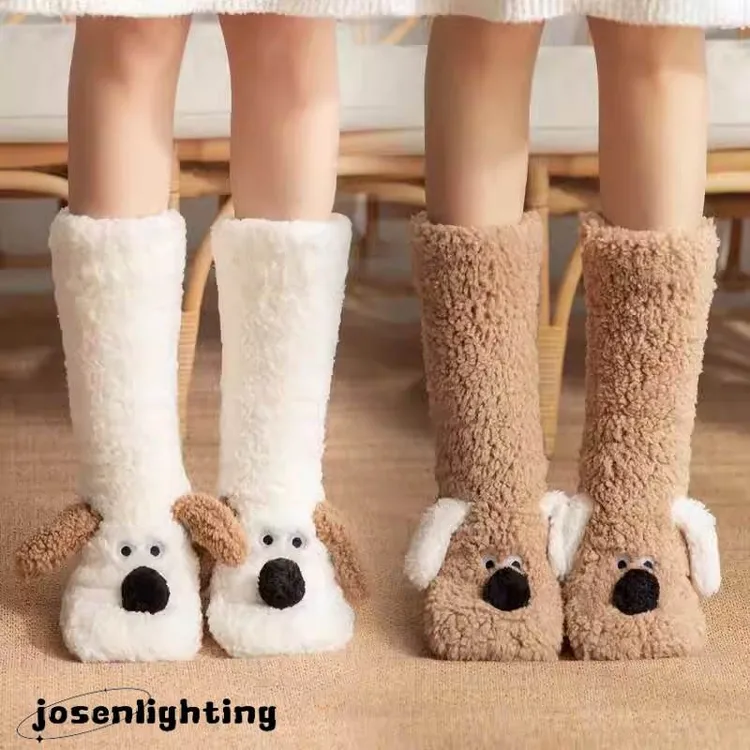 冬季成人地板袜女可爱保暖袜套冬天睡眠雪地袜居家月子地毯袜鞋袜