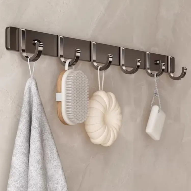 轻奢挂钩强力粘胶承重免打孔卫生间浴室粘钩墙壁门后无痕衣服挂钩