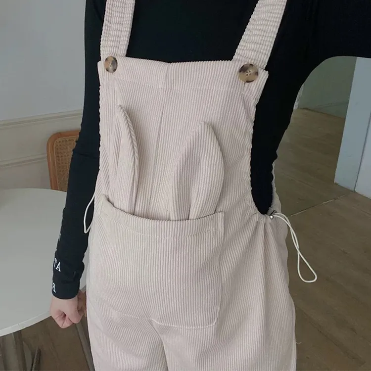 秋冬加绒加厚孕妇背带裤宽松时尚休闲束脚裤卫裤子连体裤减龄大码